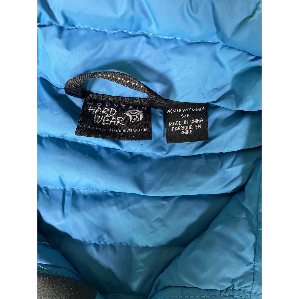 Mountain Hardware Down Puffer Jacket Women's Size S Teal Lightweight Packable - Picture 6 of 10